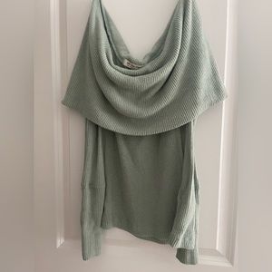 Free people light green off the shoulder sweater